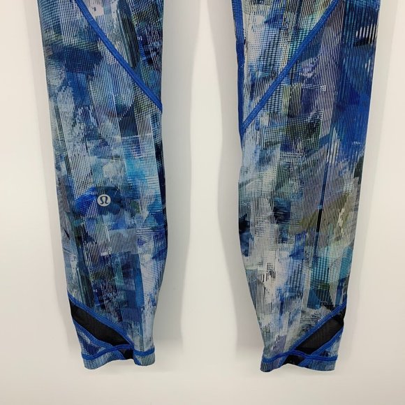 Lululemon Leggings On Pace Tight 7/8 Sun Dazed Multi Blue - Picture 13 of 16